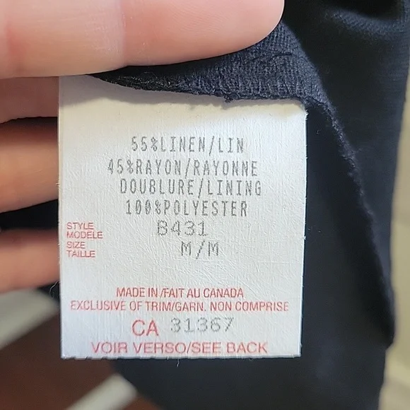 Black linen blend dress - Picture 5 of 6